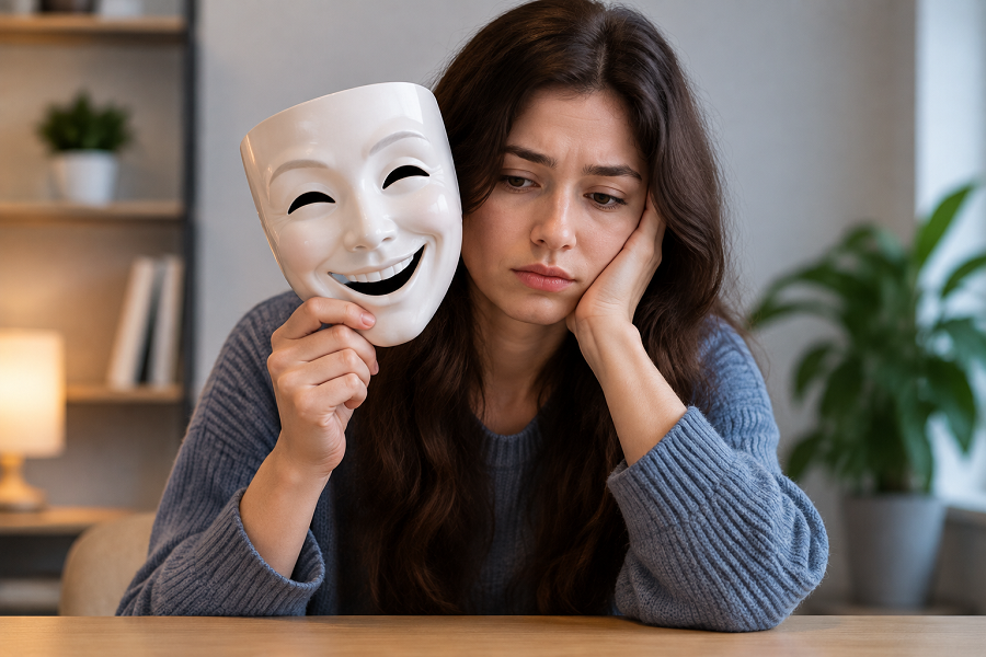 Smiling Mask, Hidden Feelings