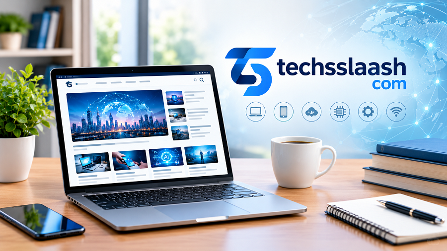 Tech Workspace with Techsslaash Branding
